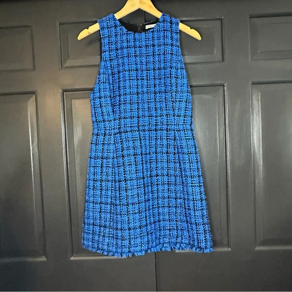 Alice + Olivia Blue Plaid Mini Dress - Picture 5 of 15
